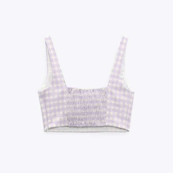 GINGHAM CROPPED TOP - Picture 5 of 10